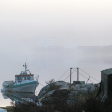 boat and fog