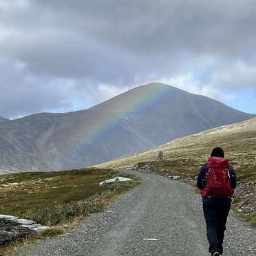 rainbow ends at Rondvassbu