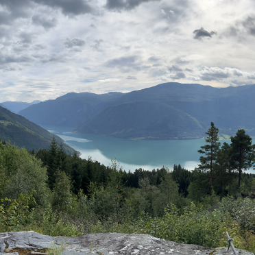 Lustrafjorden from Harastølen