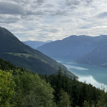 Lustrafjorden from Harastølen