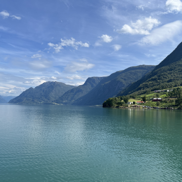 across the fjord to Urnes