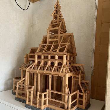urnes stave church model