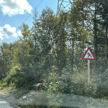 watch out for skiers