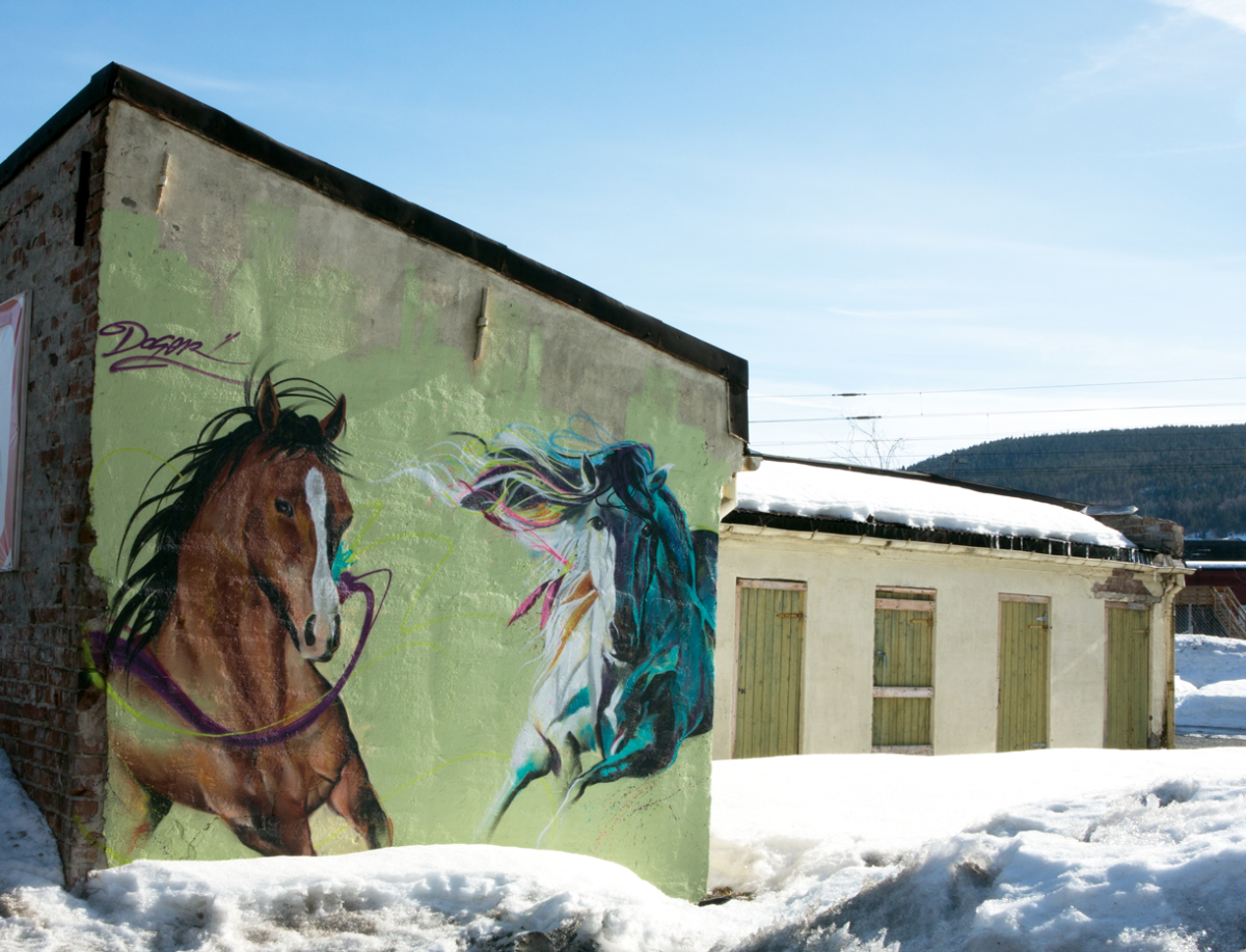 the stables down at the tracks