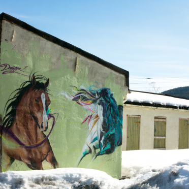 the stables down at the tracks