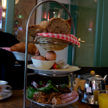 breakfast in a tower