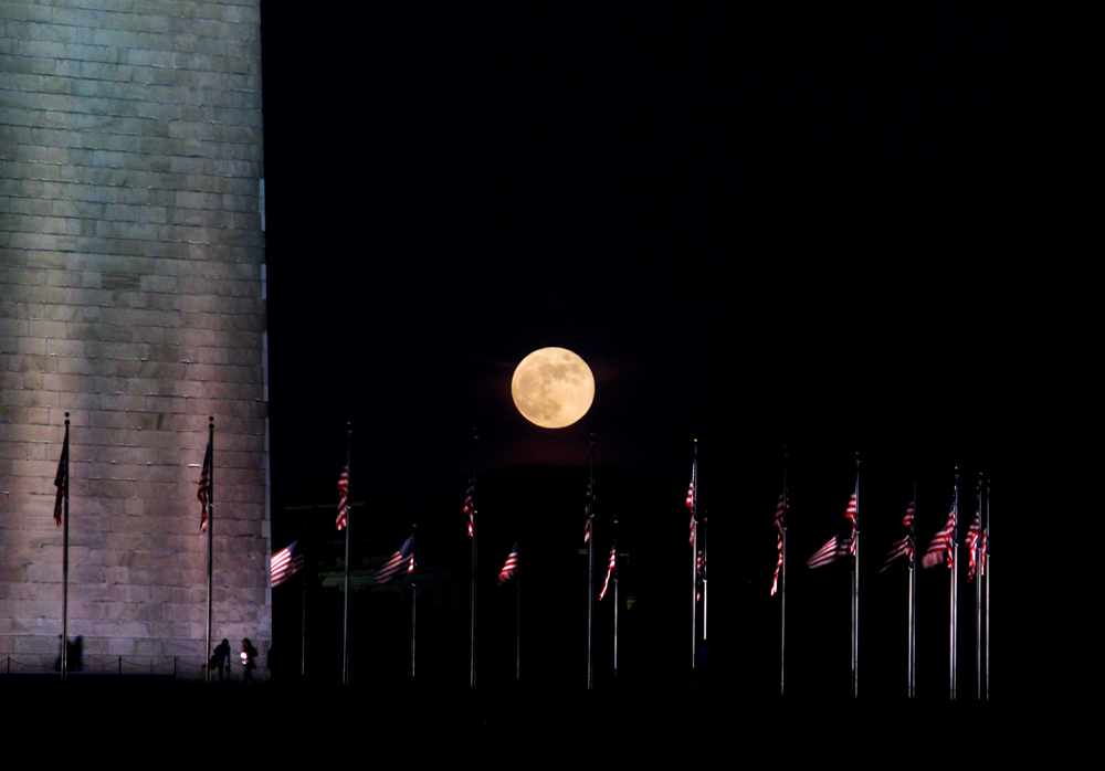 moon and monument