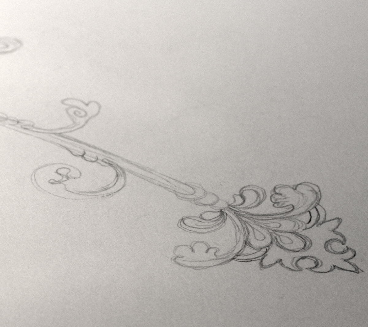 romanesque-inspired gilded doodle