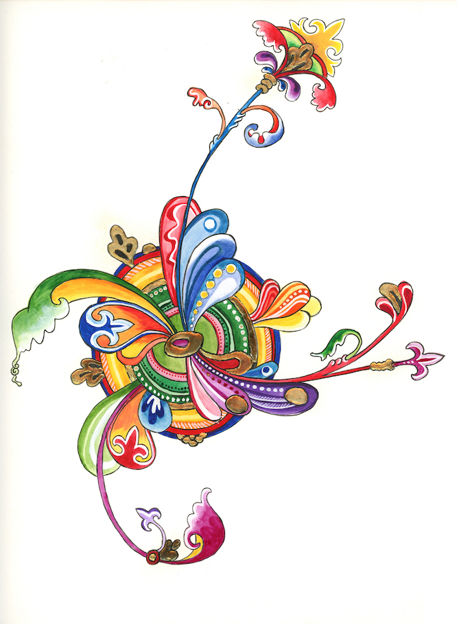romanesque gilded doodle