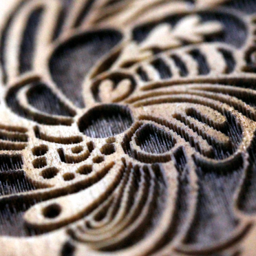 laser engraved doodle