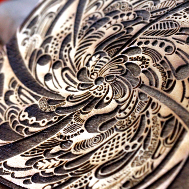 laser engraved doodle