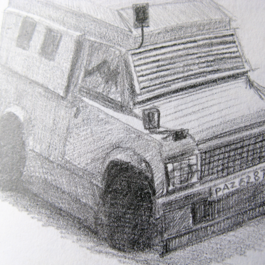 armoured police car